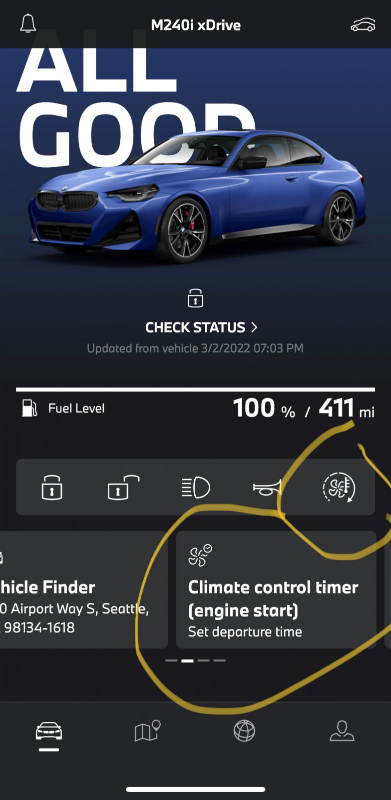 Bmw m2 remote deals start